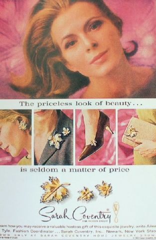 1970 print ad - Sarah Coventry fashion jewelry Orbit swirl vintage  advertising